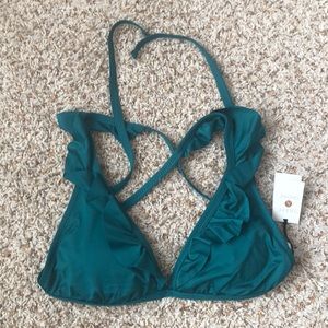 NWT Ruffled Bikini Top
